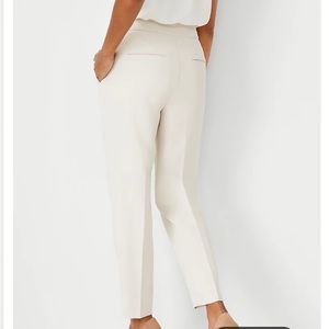 NWT - side zip Eva Ankle Pant 8p - ivory fluid crepe - gorgeous!